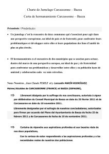 Charte de Jumelage Carcassonne * Baeza