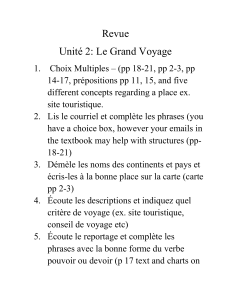 Revue grand voyage - Mrs Park`s French page