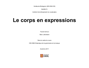 Le corps en expressions - Webfolio de Guillaume Bretagnon
