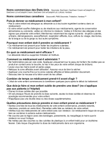 Puis-je donner ce médicament à mon enfant?