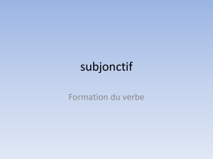 review of subjonctif formation