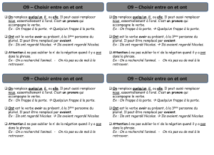 O9 – Choisir entre on et ont