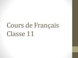 Cours de Français Classe 11