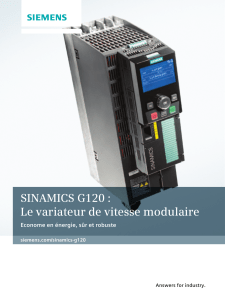 SINAMICS G120 : Le variateur de vitesse modulaire