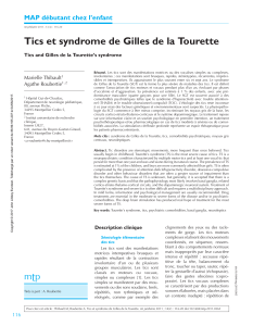 Tics et syndrome de Gilles de la Tourette