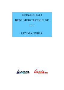ECINADS-D3.1 RENUMEROTATION DE ILU LEMMA/INRIA