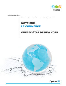 Note sur le commerce – Québec – État de New York