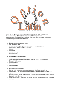 Le latin est une option facultative proposée par le collège Colbert à