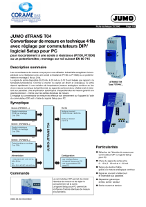 JUMO dTRANS T04 Convertisseur de mesure en technique 4 fils