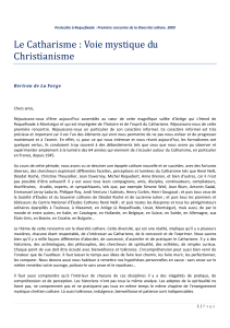 Le Catharisme : Voie mystique du Christianisme
