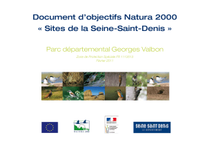 Document d`objectifs Natura 2000 « Sites de la Seine-Saint
