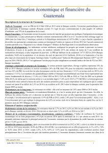 Situation &eacute;conomique et financi&egrave;re du Guatemala