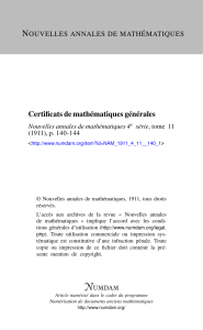 Certificats de mathématiques générales