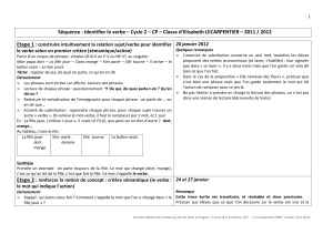 SEQUENCE IDENTIFIER LE VERBE BIS