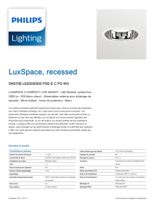 E C PG WH > < LuxSpace, recessed