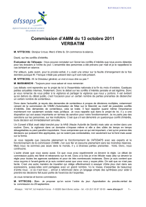 Commission d`AMM du 13 octobre 2011 VERBATIM