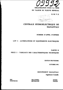 CENTRALE HYDROELECTRIQUE DE