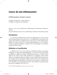 Cancer du sein inflammatoire Inflammatory breast cancer