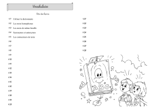 Vocabulaire - Cartable d`une maitresse