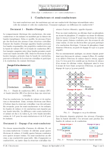 Séance de Spécialité no 25 Diode et redressement 1 Conducteurs