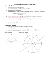 Correction du contrôle 2 classe de 5e