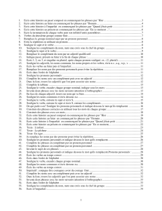 1 1. Ecris cette histoire au passé composé en commençant les