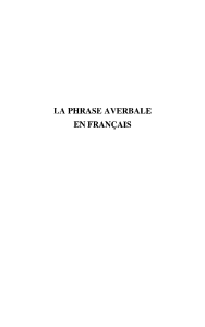 LA PHRASE AVERBALE EN FRANÇAIS