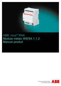 ABB i-bus KNX Module météo WS/S4.1.1.2 Manuel produit