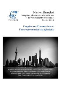 Rapport 2014 sur la création d`entreprises à Shanghai