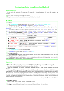 Conjugaison : Futur et conditionnel de l`indicatif