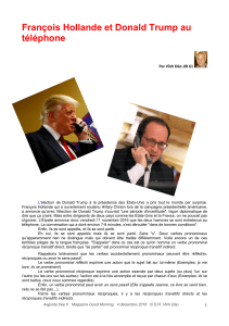 Hollande et Trump au téléphone - aejjr