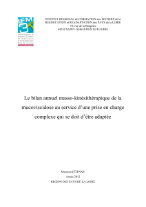 Le bilan annuel masso-kinésithérapique de la mucoviscidose au