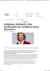 Retrouvez l`interview de Delphine Abdellard