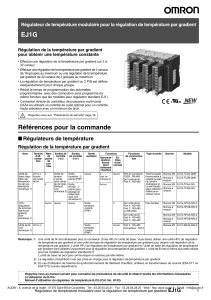 OMRON - Documentation: Régulateur de température modulaire