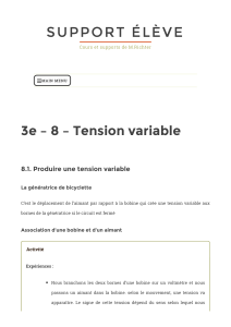3e – 8 – Tension variable – Support élève