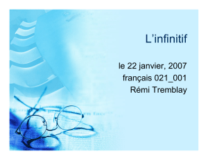 L`infinitif