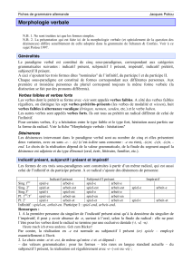 Morphologie verbale