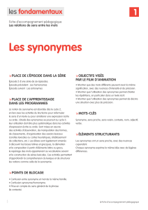 Les synonymes