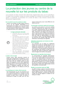 les factsheets - Ligue pulmonaire Suisse