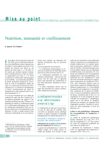 Nutrition, immunité et vieillissement