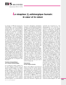 Le récepteur β3-adrénergique humain : le cœur et la - iPubli