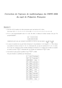 Correction de l`épreuve de mathématiques du