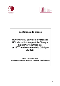 Dossier de presse - Cliniques universitaires Saint-Luc