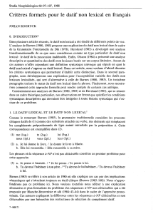 Studia Neophilologica 60:97-107, 1988 Criteres formels pour le datif