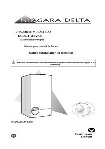 CHAUDIERE MURALE GAZ DOUBLE SERVICE Notice d`installation