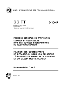 Recommendation D.300R du CCITT
