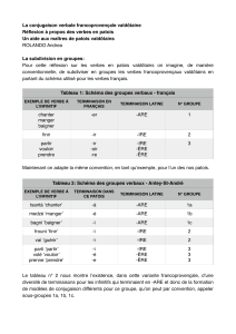 ROLANDO Andrea 2016_La conjugaison verbale