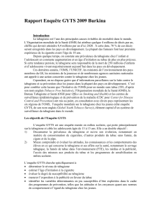 Rapport Enquête GYTS 2009 Burkina