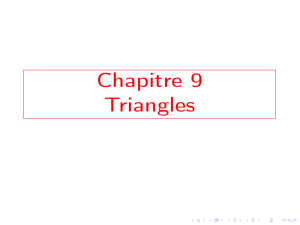 Chapitre 9 Triangles