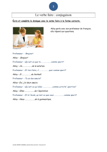Le verbe faire : conjugaison